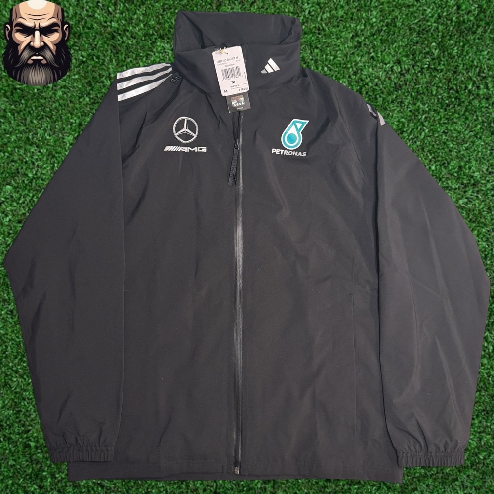 adidas Mercedes AMG Petronas Formula Team Mechanics Jacket JX0760 Men's Size M
